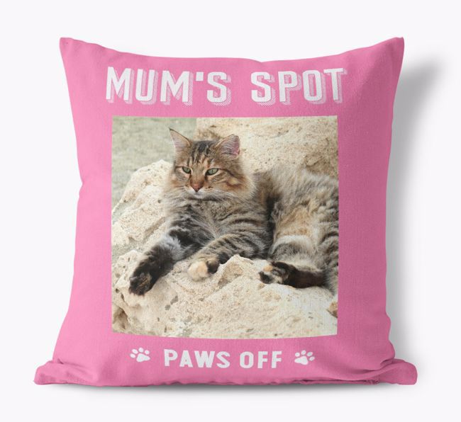 Mum's Spot, Paws Off: {breedCommonName} Photo Upload Cushion