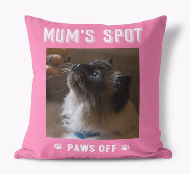 Mum's Spot, Paws Off: {breedCommonName} Photo Upload Cushion