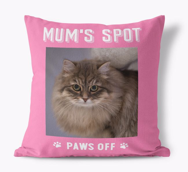 Mum's Spot, Paws Off: {breedCommonName} Photo Upload Cushion