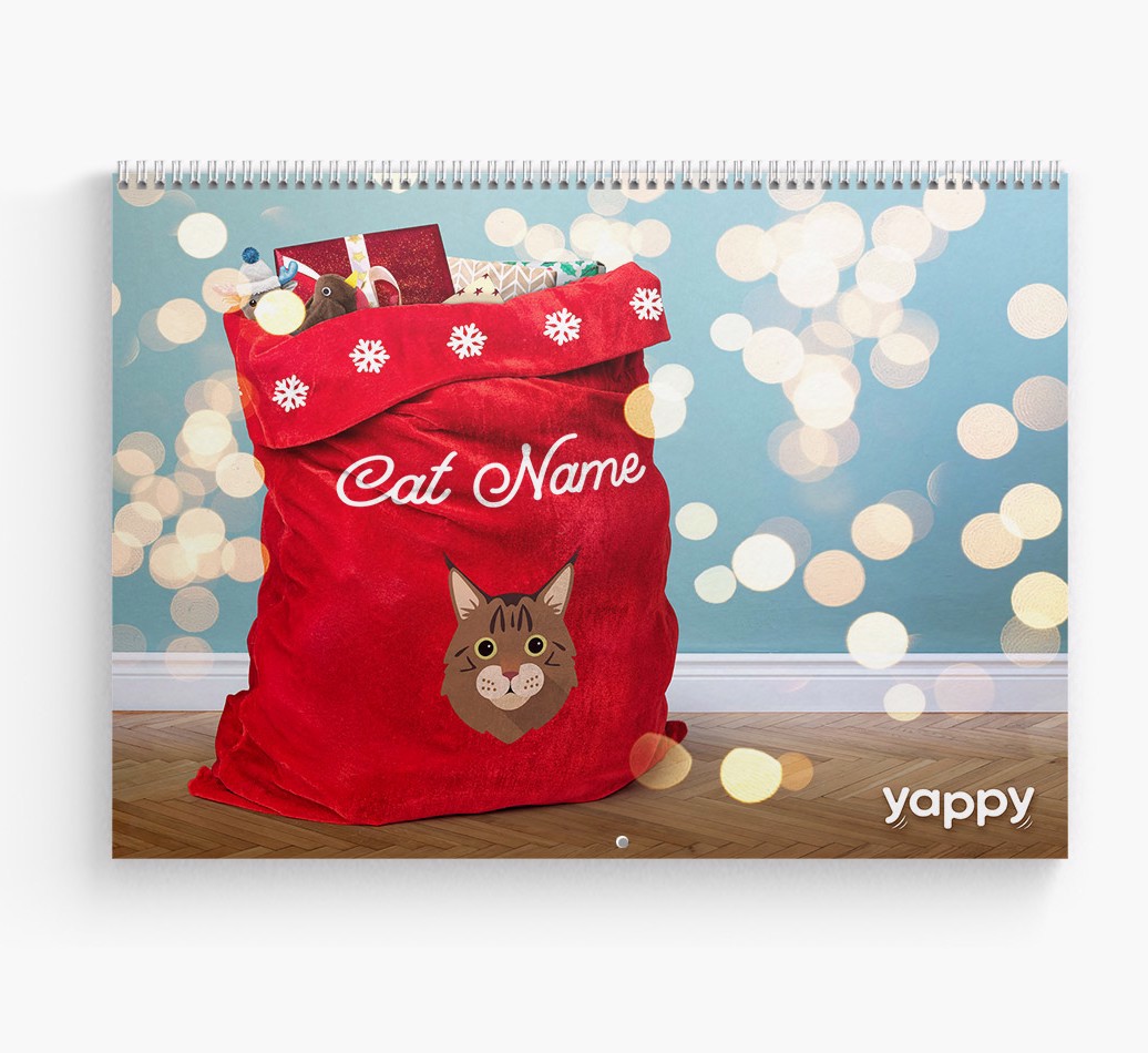 Personalised Cat Calendar - Cover Page Angled Shot