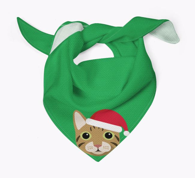 'Peeking' Christmas Icon - Personalised {breedFullName} Bandana
