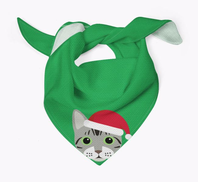 'Peeking' Christmas Icon - Personalised {breedFullName} Bandana