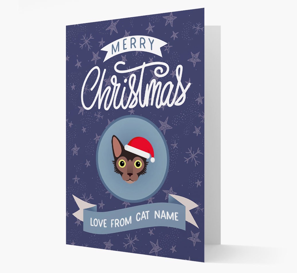 Merry Christmas: Personalised {breedCommonName} Card front