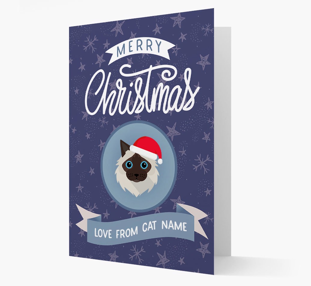 Merry Christmas: Personalised {breedCommonName} Card front