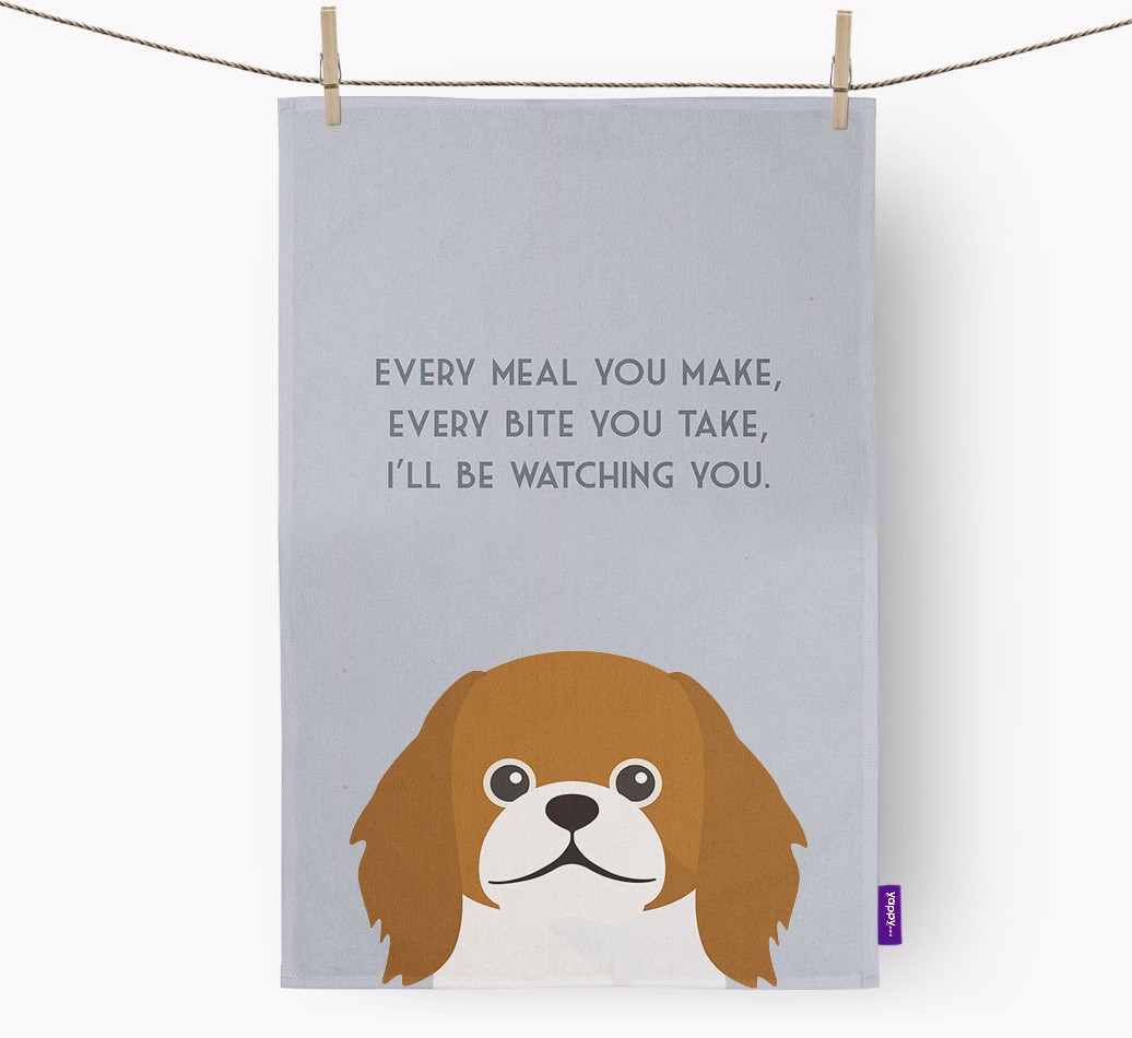 '{breedFullName} 'I'll be watching you' Dish Towel