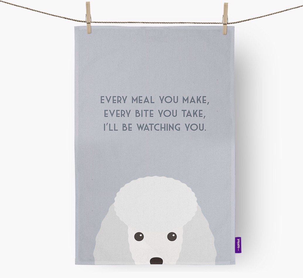 '{breedFullName} 'I'll be watching you' Dish Towel