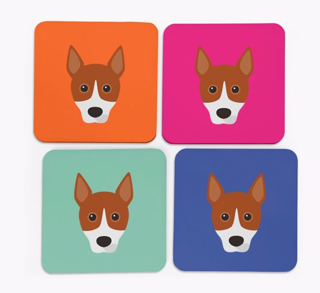 {breedCommonName} Icon Coasters 4 pack