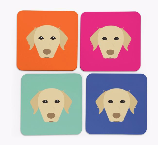 {breedCommonName} Icon Coasters 4 pack