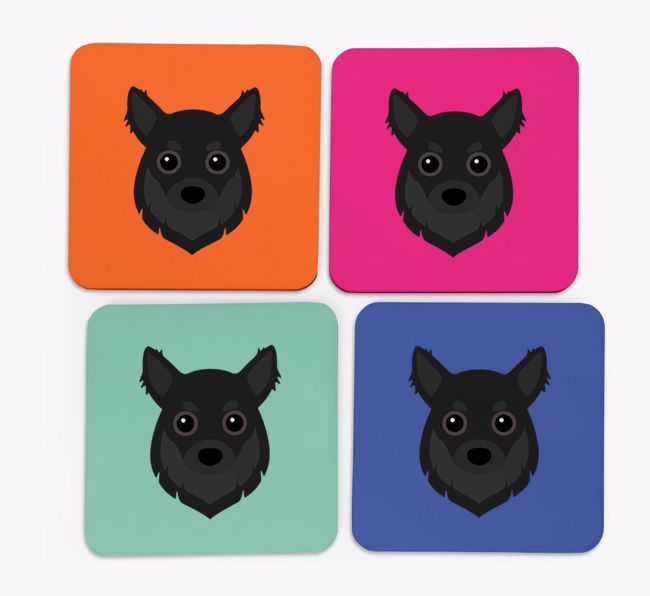 {breedCommonName} Icon Coasters 4 pack