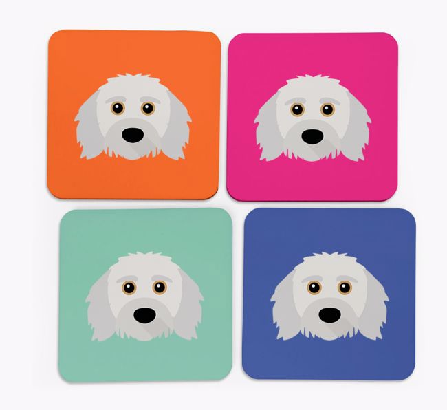 {breedCommonName} Icon Coasters 4 pack