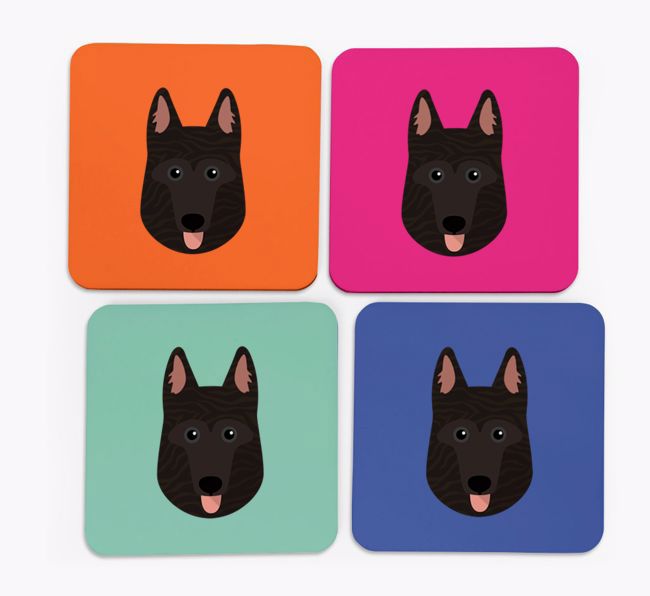 {breedCommonName} Icon Coasters 4 pack