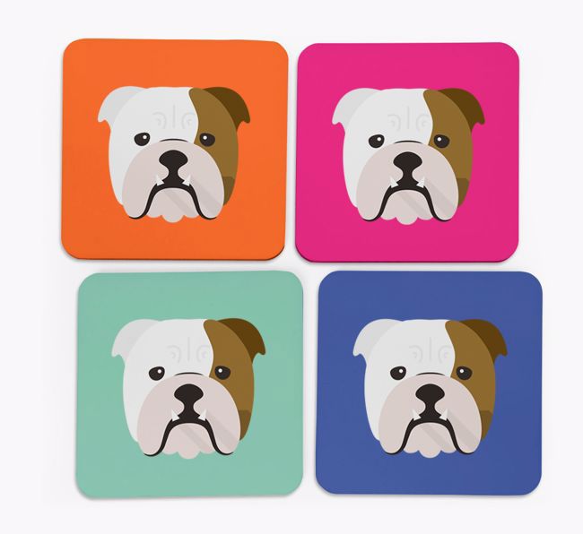 {breedCommonName} Icon Coasters 4 pack
