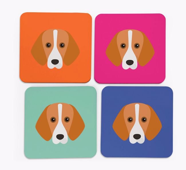 {breedCommonName} Icon Coasters 4 pack