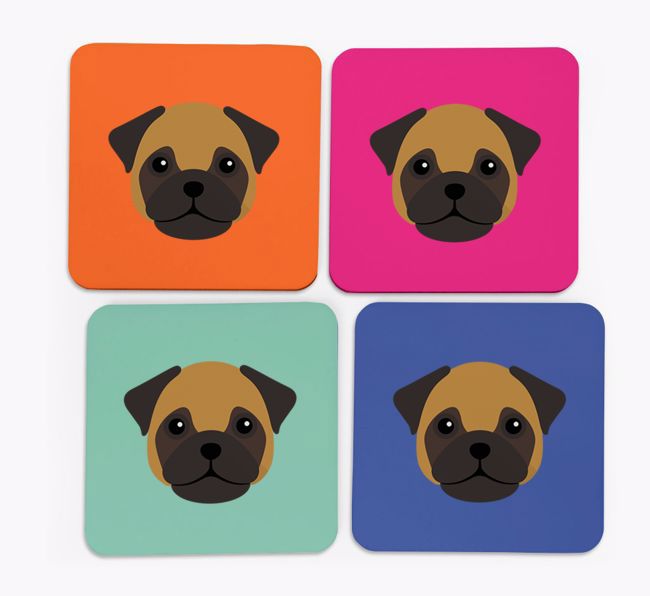 {breedCommonName} Icon Coasters 4 pack