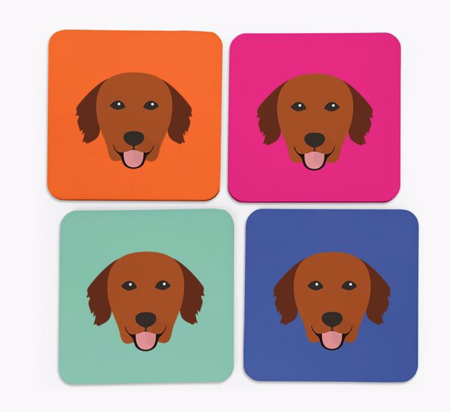 {breedCommonName} Icon Coasters 4 pack