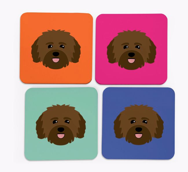 {breedCommonName} Icon Coasters 4 pack