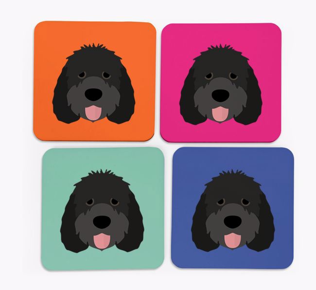 {breedCommonName} Icon Coasters 4 pack