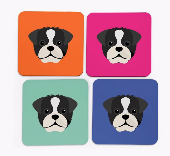 {breedCommonName} Icon Coasters 4 pack