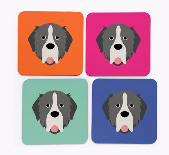 {breedCommonName} Icon Coasters 4 pack
