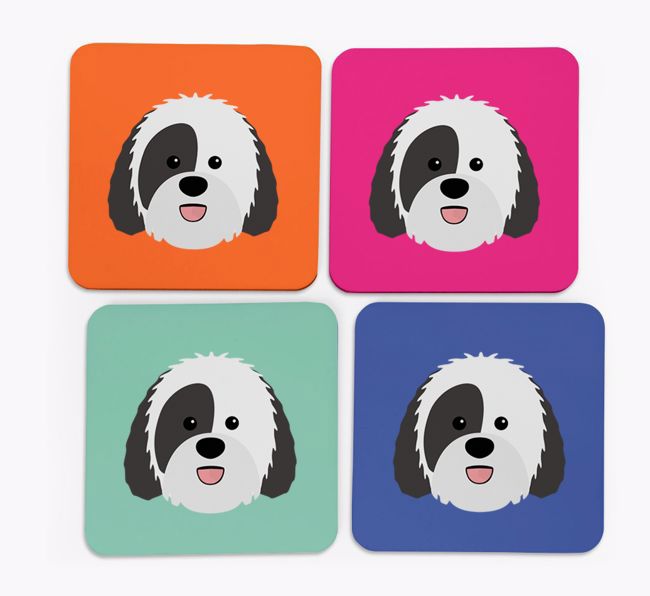 {breedCommonName} Icon Coasters 4 pack