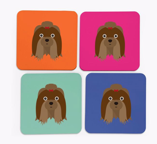 {breedCommonName} Icon Coasters 4 pack