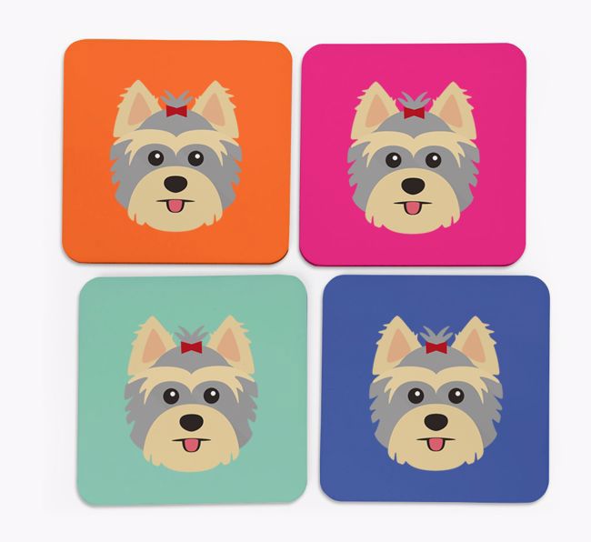 {breedCommonName} Icon Coasters 4 pack