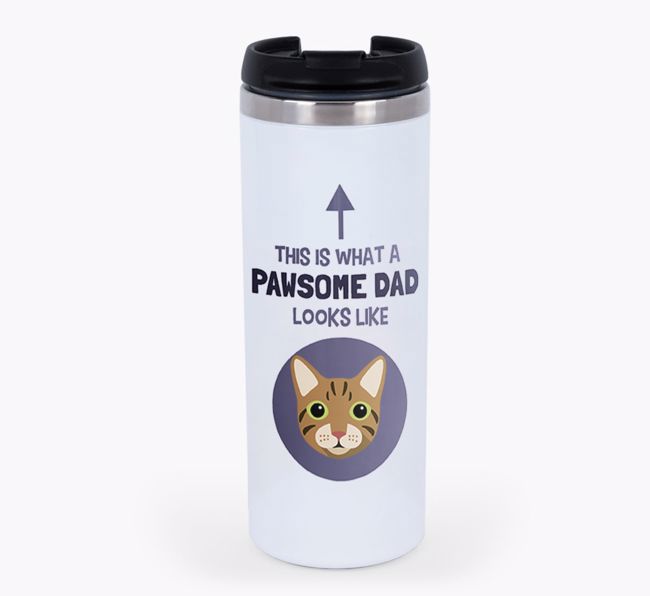 'Pawsome Dad' - Personalised {breedCommonName} Travel Mug