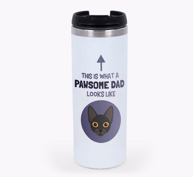 'Pawsome Dad' - Personalised {breedCommonName} Travel Mug