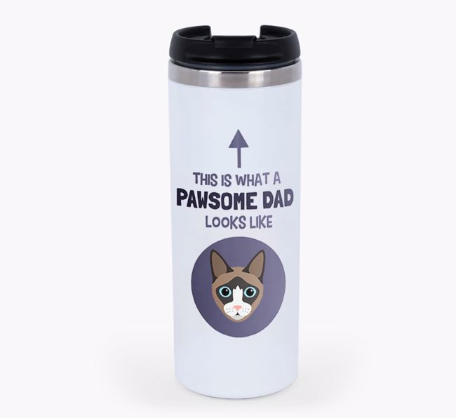 'Pawsome Dad' - Personalised {breedCommonName} Travel Mug