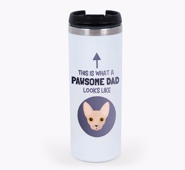 'Pawsome Dad' - Personalised {breedCommonName} Travel Mug