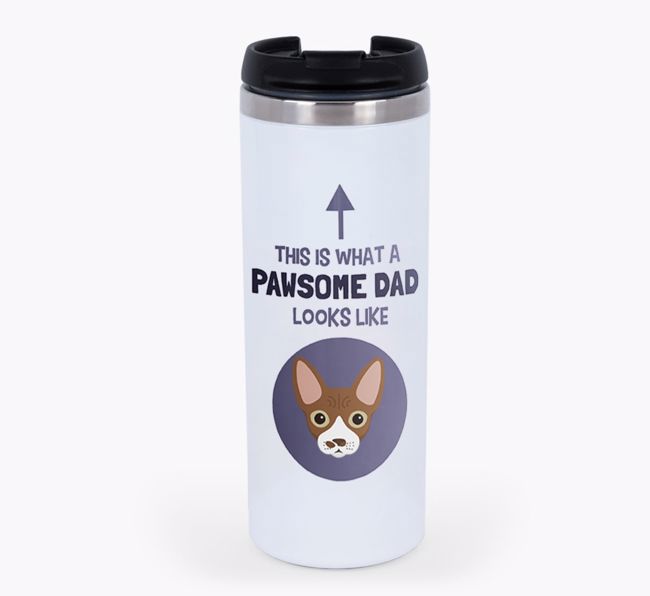 'Pawsome Dad' - Personalised {breedCommonName} Travel Mug