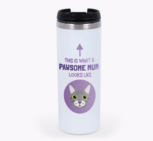 'Pawsome Mum' - Personalised {breedFullName} Travel Mug