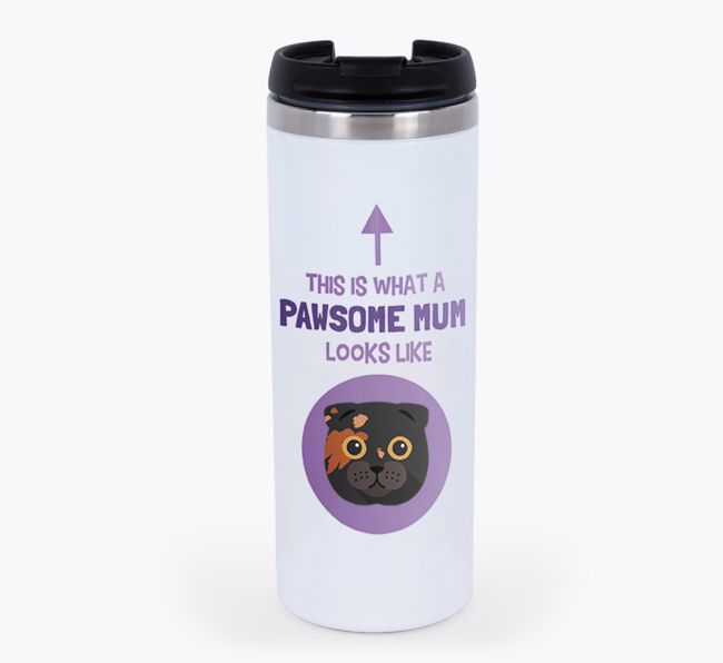 'Pawsome Mum' - Personalised {breedFullName} Travel Mug