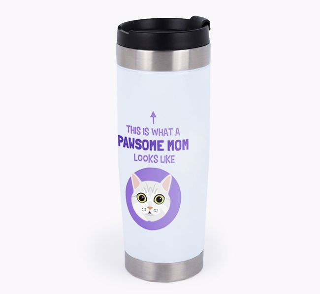 'Pawsome Mum' - Personalized {breedFullName} Travel Mug
