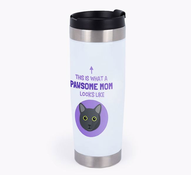 'Pawsome Mum' - Personalized {breedFullName} Travel Mug