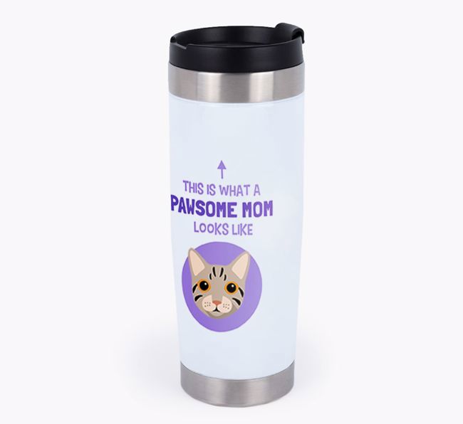 'Pawsome Mum' - Personalized {breedFullName} Travel Mug
