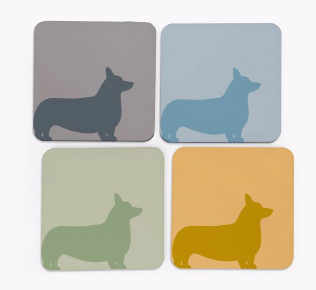 {breedCommonName} Silhouette Coasters 4 pack