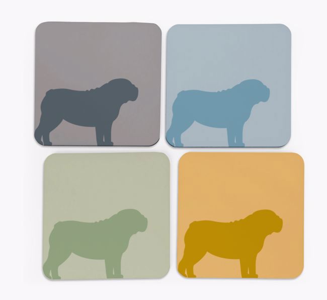 {breedCommonName} Silhouette Coasters 4 pack