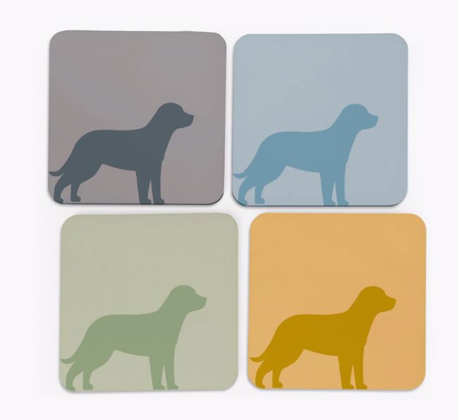 {breedCommonName} Silhouette Coasters 4 pack