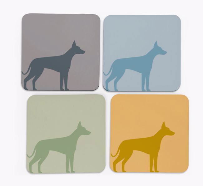 {breedCommonName} Silhouette Coasters 4 pack