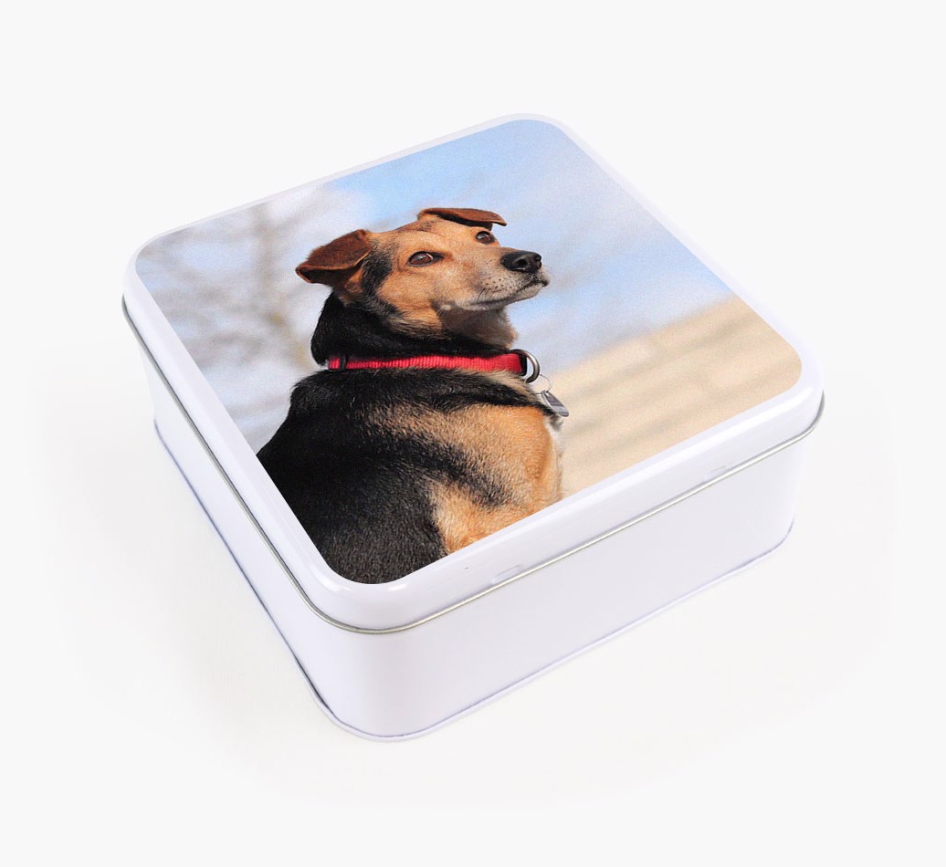 'Photo Upload - Personalised {breedFullName} Treat Tin - View of front