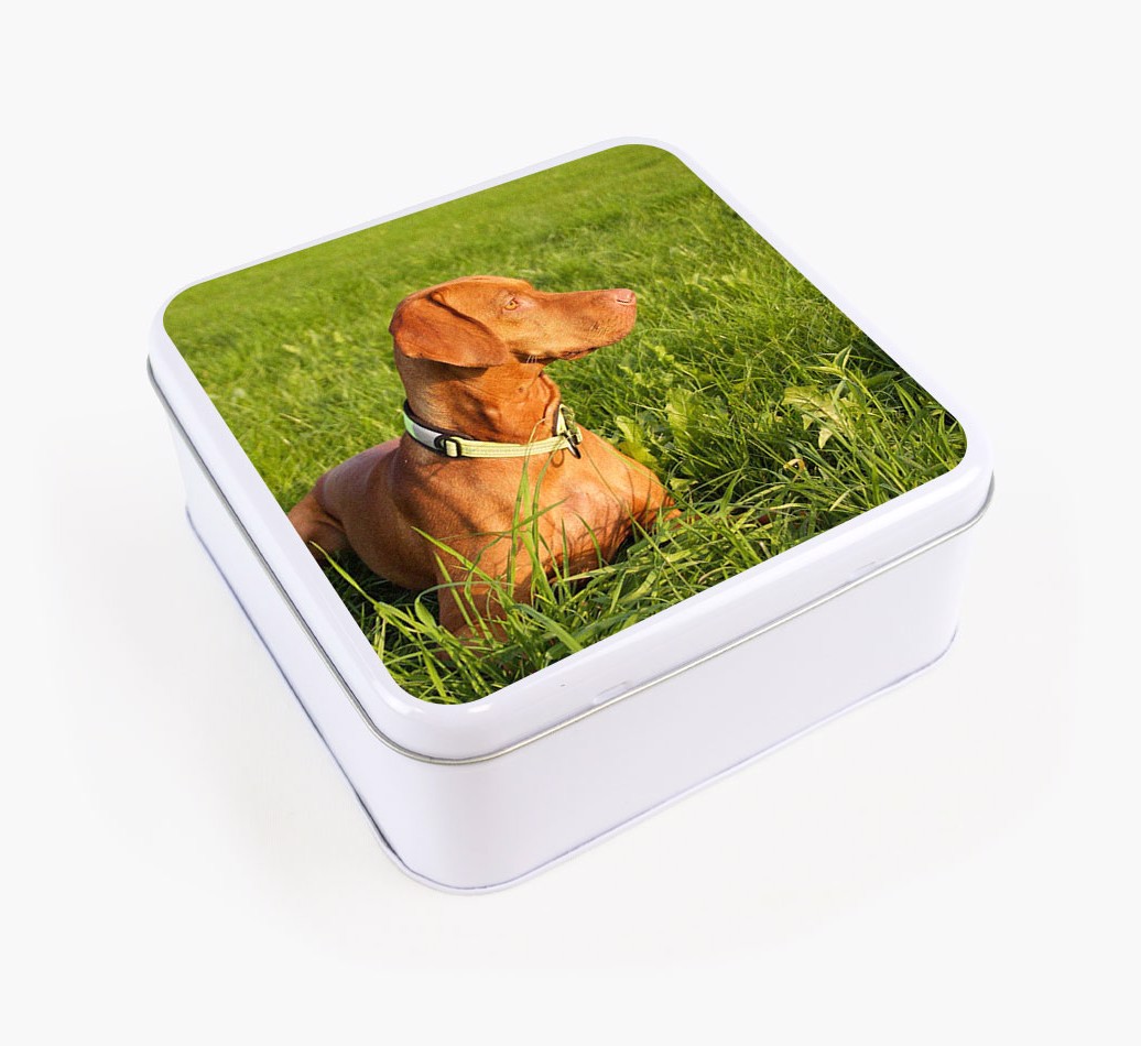 'Photo Upload - Personalised {breedFullName} Treat Tin - View of front