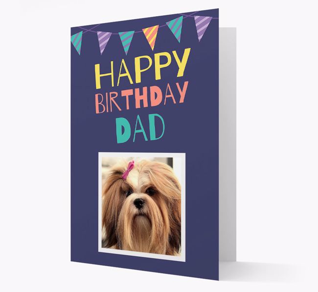 'Happy Birthday Dad' - Personalized Photo Upload {breedFullName} Card