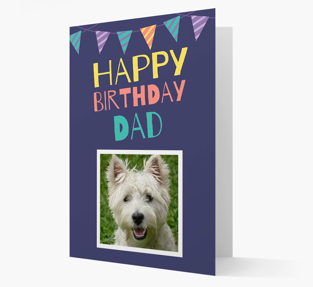 'Happy Birthday Dad' - {breedFullName} Photo Upload Card