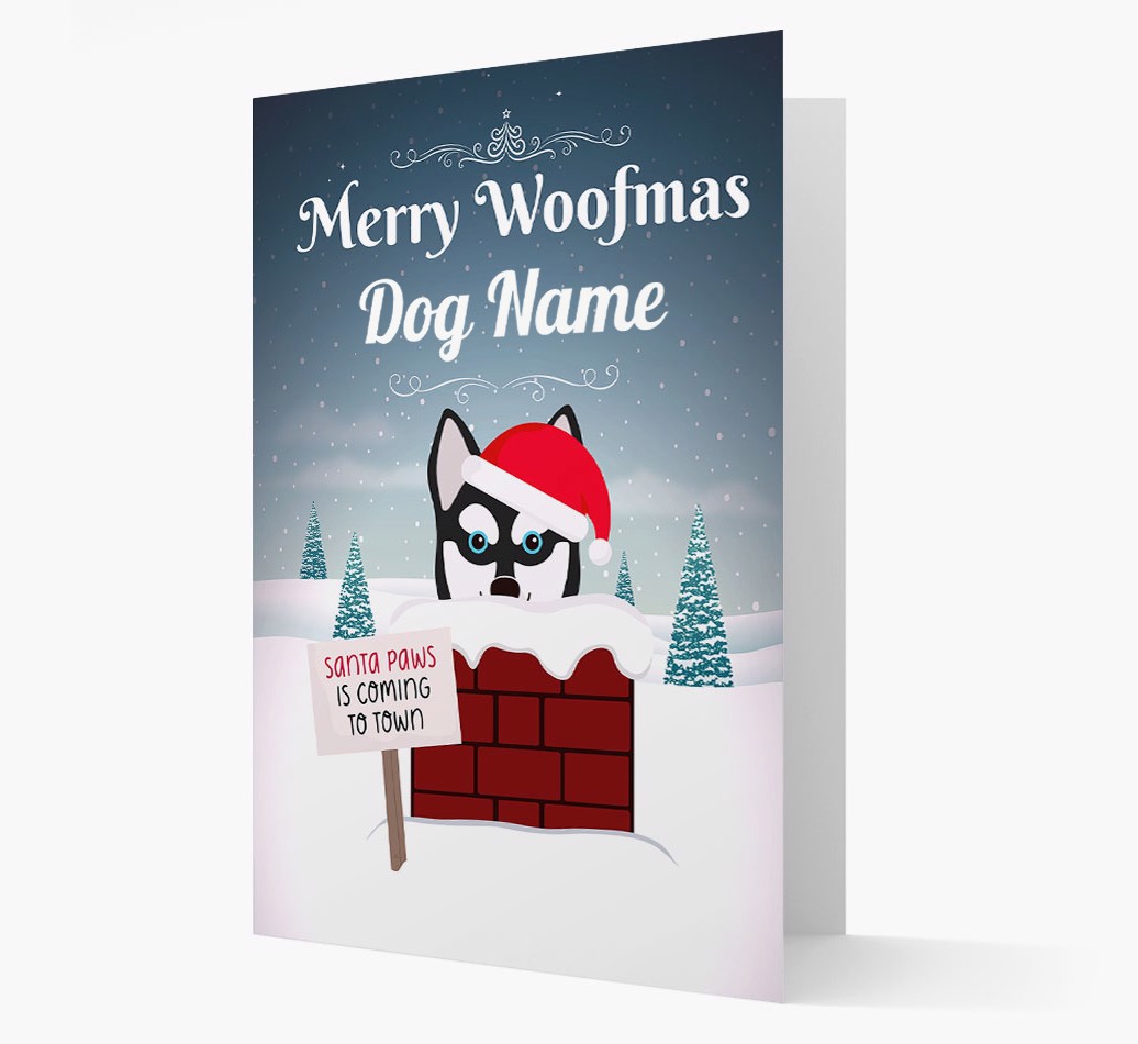 Merry Woofmas: Personalized {breedFullName} Christmas Card - front