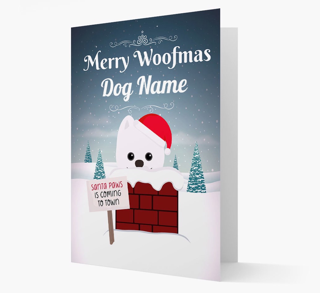 Merry Woofmas: Personalised {breedFullName} Christmas Card - front