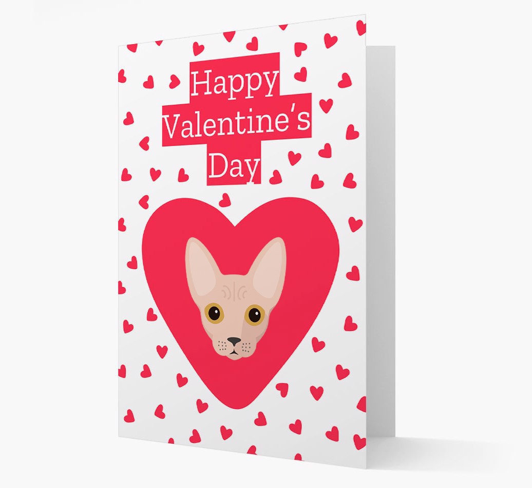 'Happy Valentine's Day' - Personalised {breedCommonName} Card front