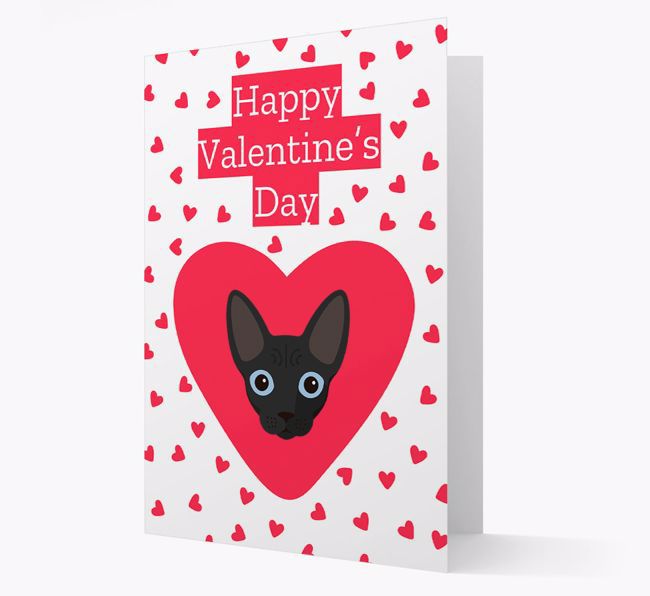 'Happy Valentine's Day'- Personalized {breedCommonName} Card