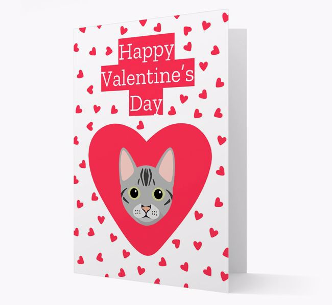 'Happy Valentine's Day'- Personalized {breedCommonName} Card