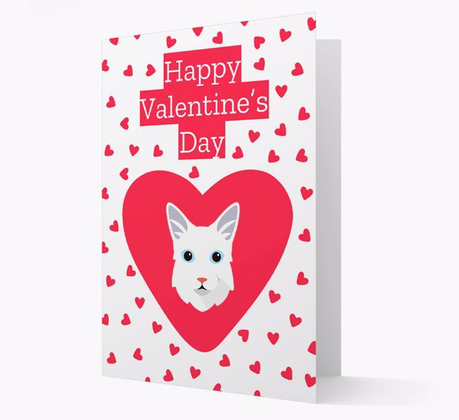 'Happy Valentine's Day'- Personalised {breedCommonName} Card